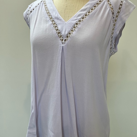 Lavender Rebecca Taylor Top-Rayon - Picture 1 of 7